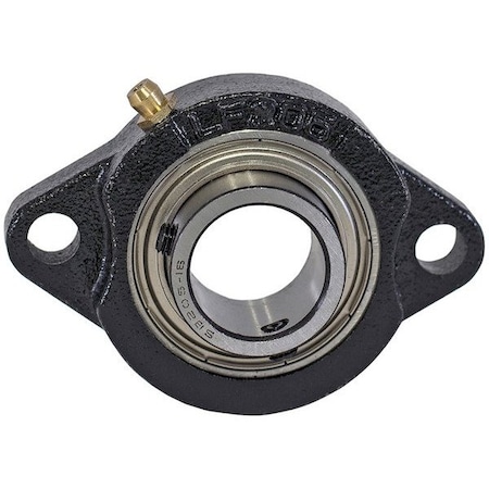 Buyers Products 3/4 Inch Shaft Diameter Eccentric Locking Collar Style Flange Bearing - 2 Hole 2F12